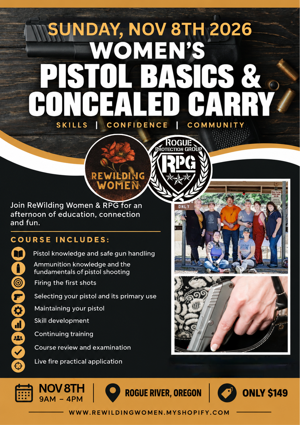 Women’s Pistol Basics & Concealed Carry